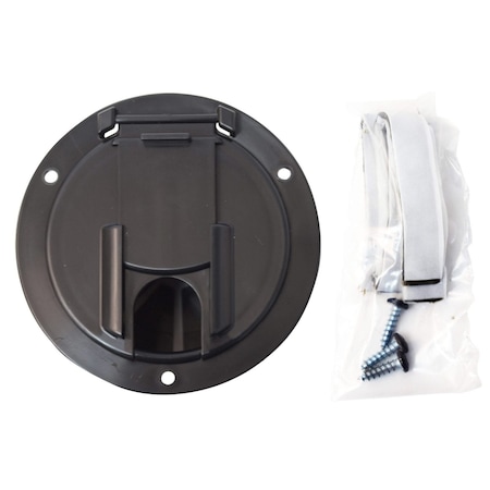 Valterra CABLE HATCH, MED ROUND, BLACK, CARDED A10-2137BKVP